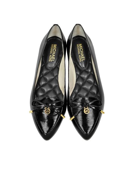 michael kors shoes black patent|michael kors black shoes flat.